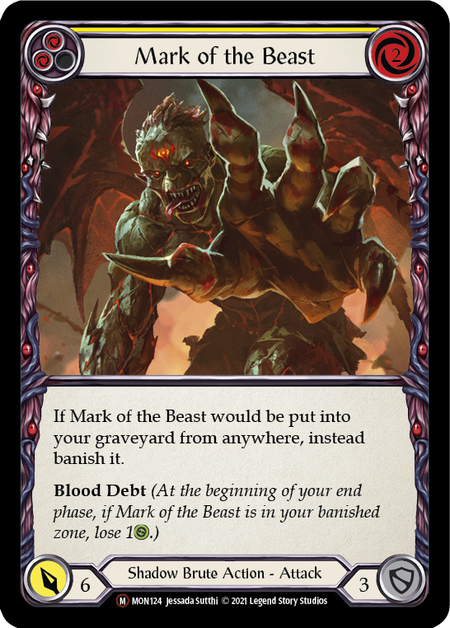 Mark of the Beast (Yellow) - Flesh and Blood TCG - MoxLand