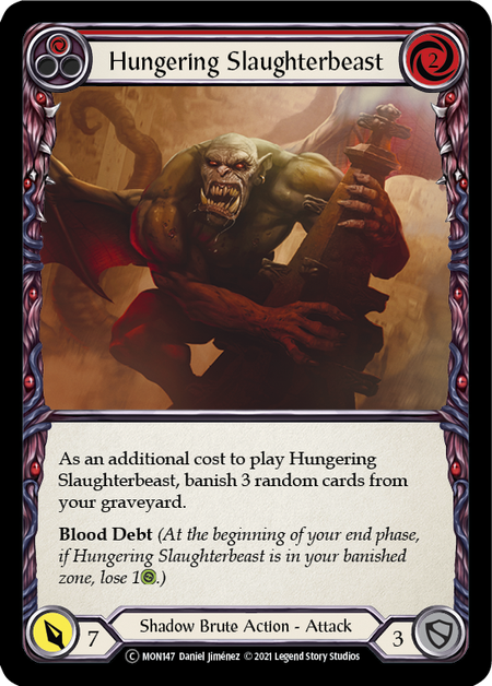 Hungering Slaughterbeast (Red) - Flesh and Blood TCG - MoxLand