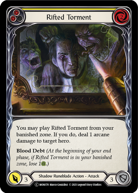 Rifted Torment (Yellow) - Flesh and Blood TCG - MoxLand