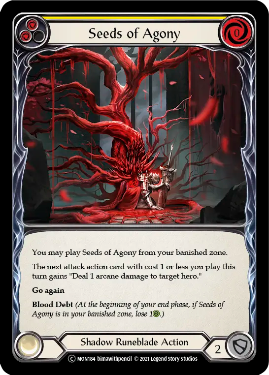 Seeds of Agony (Yellow) - Flesh and Blood TCG - MoxLand