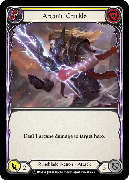 Arcanic Crackle (Yellow) - Flesh and Blood TCG - MoxLand