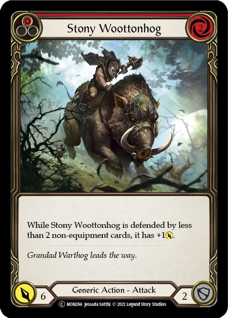 Stony Woottonhog (Red) - Flesh and Blood TCG - MoxLand
