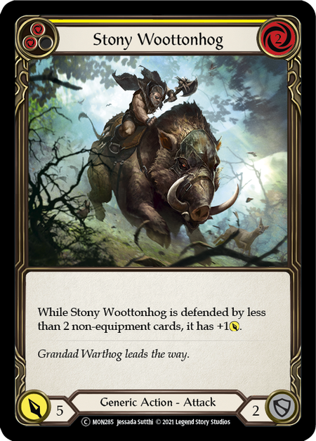 Stony Woottonhog (Yellow) - Flesh and Blood TCG - MoxLand