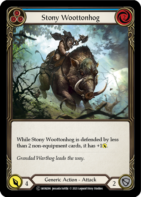Stony Woottonhog (Blue) - Flesh and Blood TCG - MoxLand