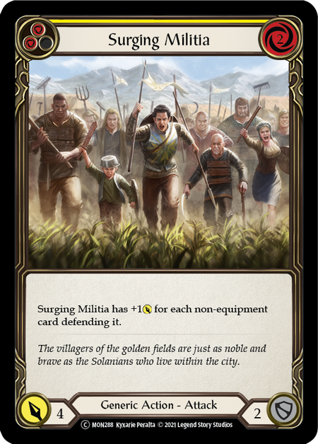 Surging Militia (Yellow) - Flesh and Blood TCG - MoxLand