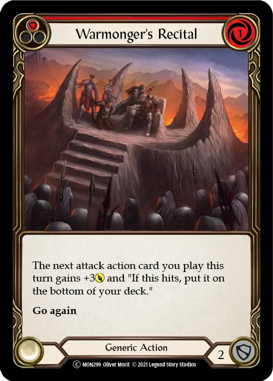 Warmonger's Recital (Red) - Flesh and Blood TCG - MoxLand