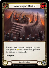 Warmonger's Recital (Yellow) - Flesh and Blood TCG - MoxLand