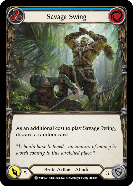 Savage Swing (Blue) - Flesh and Blood TCG - MoxLand