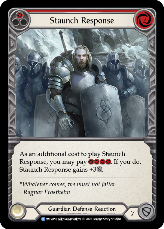 Staunch Response (Red) - Flesh and Blood TCG - MoxLand
