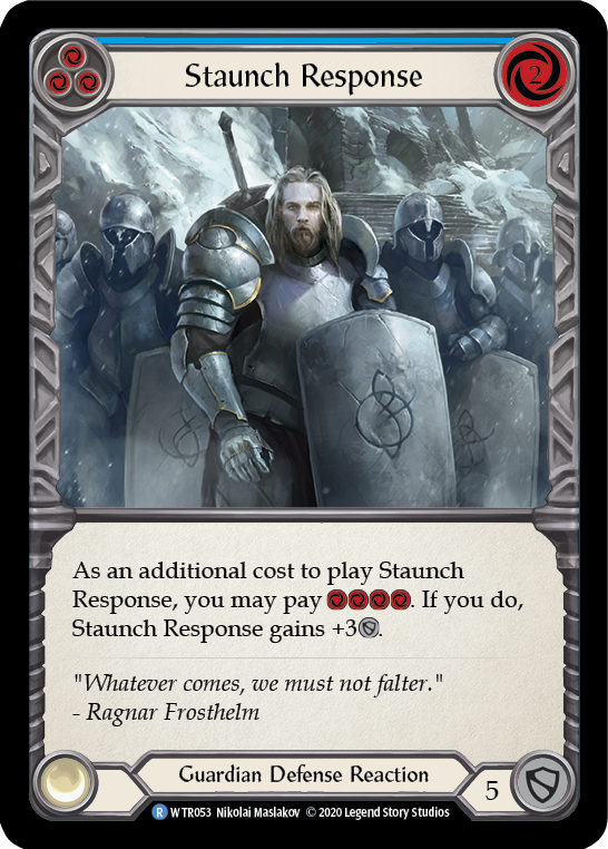 Staunch Response (Blue) - Flesh and Blood TCG - MoxLand