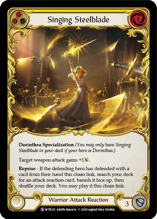 Singing Steelblade (Yellow) - Flesh and Blood TCG - MoxLand