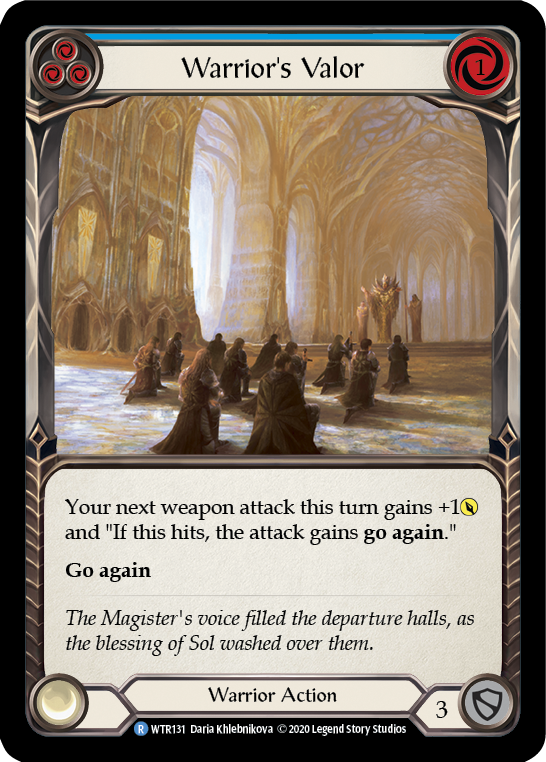Warrior's Valor (Blue) - Flesh and Blood TCG - MoxLand