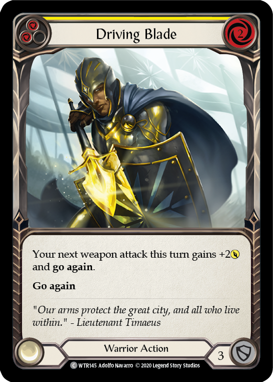 Driving Blade (Yellow) - Flesh and Blood TCG - MoxLand