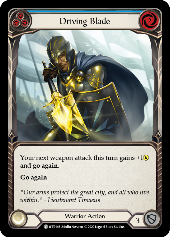 Driving Blade (Blue) - Flesh and Blood TCG - MoxLand