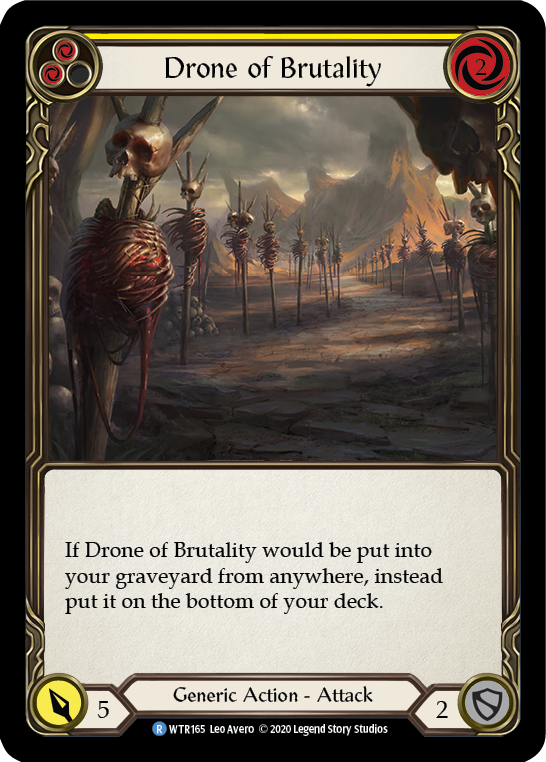 Drone of Brutality (Yellow) - Flesh and Blood TCG - MoxLand