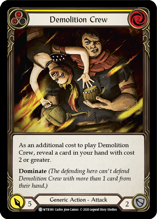Demolition Crew (Yellow) - Flesh and Blood TCG - MoxLand