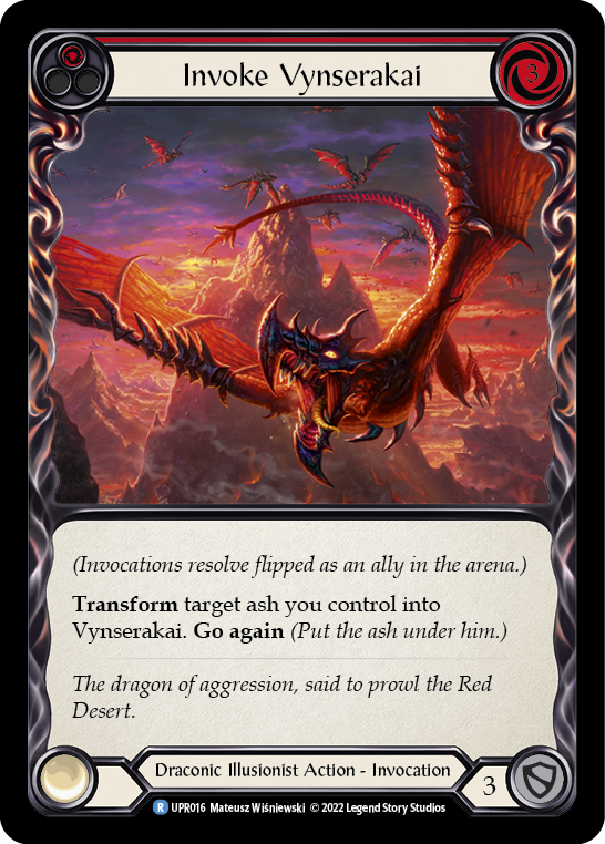 Invoke Vynserakai (Red) // Vynserakai - Flesh and Blood TCG - MoxLand