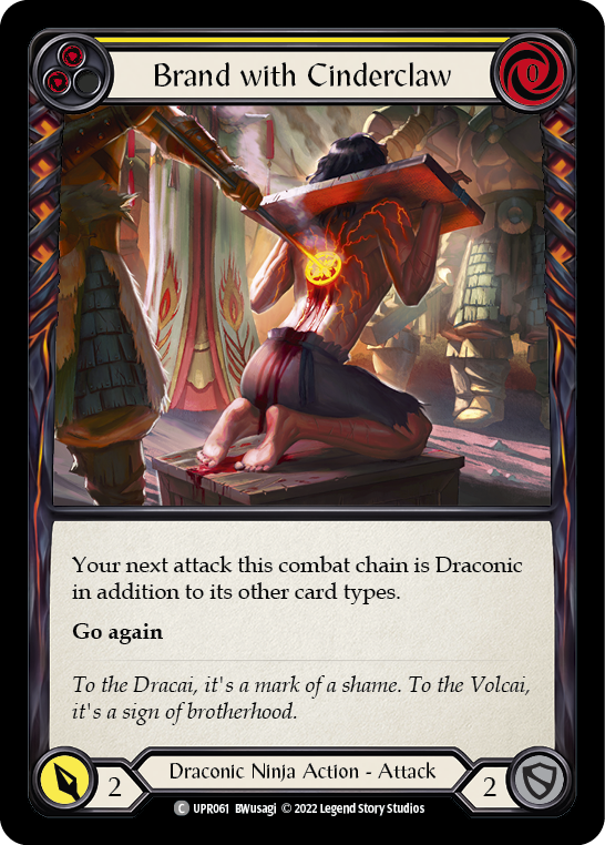 Brand with Cinderclaw (Yellow) - Flesh and Blood TCG - MoxLand