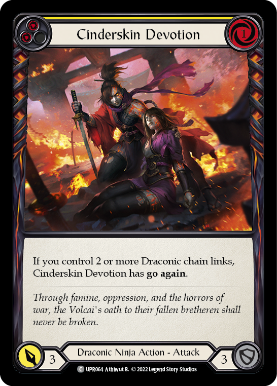 Cinderskin Devotion (Yellow) - Flesh and Blood TCG - MoxLand