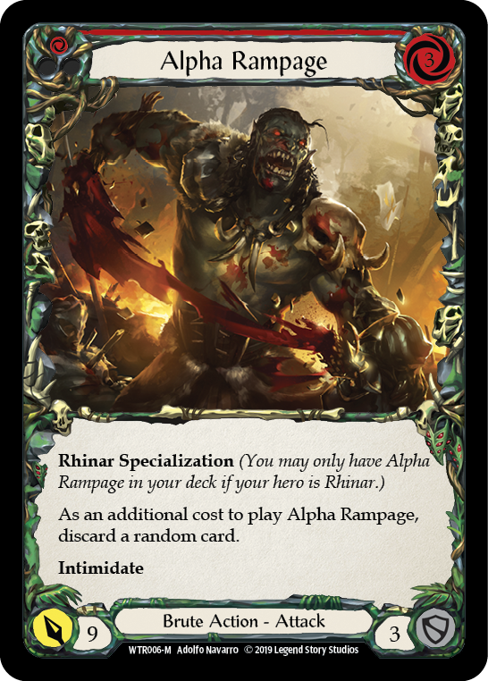 Alpha Rampage (Red) - Flesh and Blood TCG - MoxLand