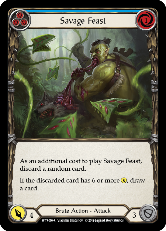 Savage Feast (Blue) - Flesh and Blood TCG - MoxLand