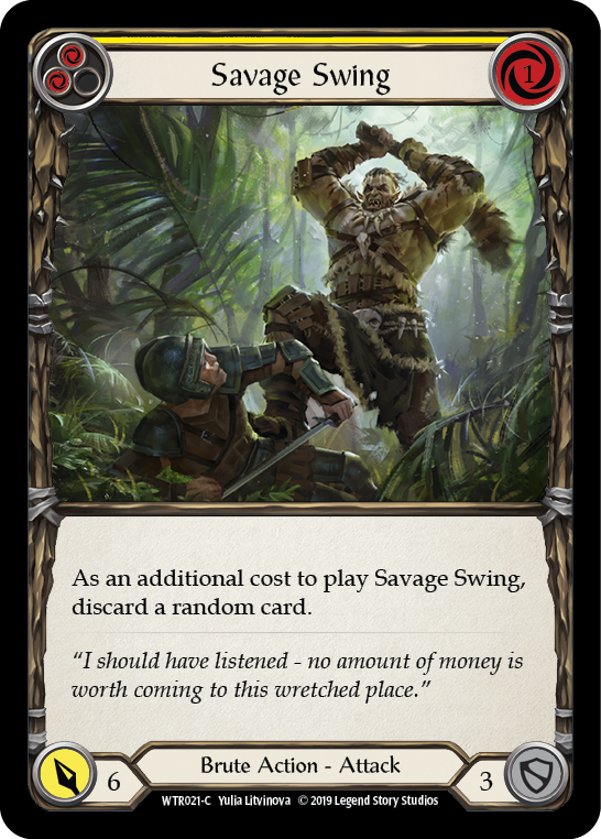 Savage Swing (Yellow) - Flesh and Blood TCG - MoxLand