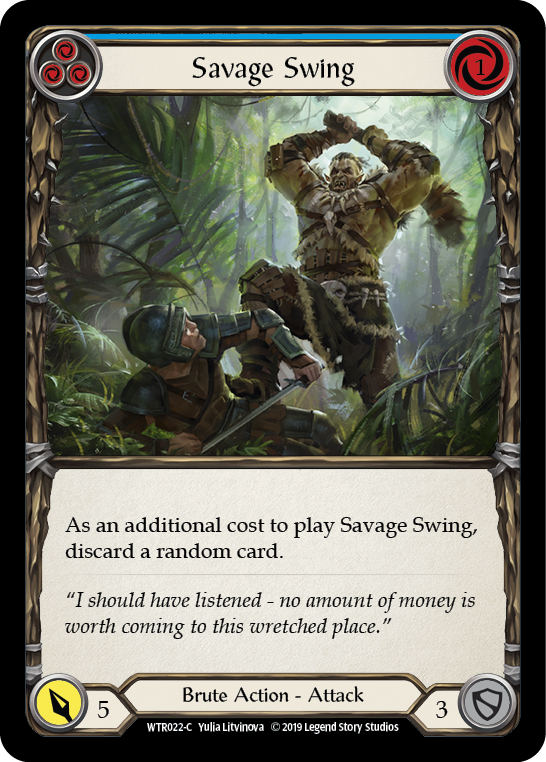 Savage Swing (Blue) - Flesh and Blood TCG - MoxLand