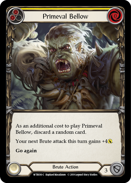 Primeval Bellow (Yellow) - Flesh and Blood TCG - MoxLand