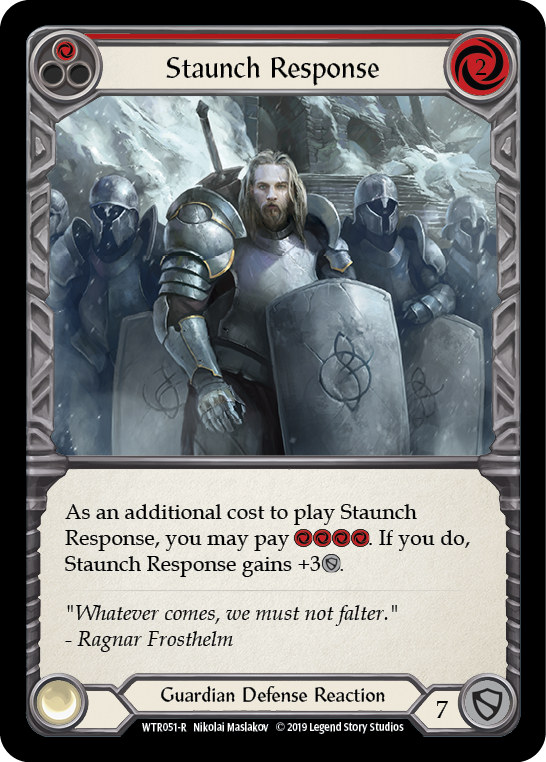 Staunch Response (Red) - Flesh and Blood TCG - MoxLand