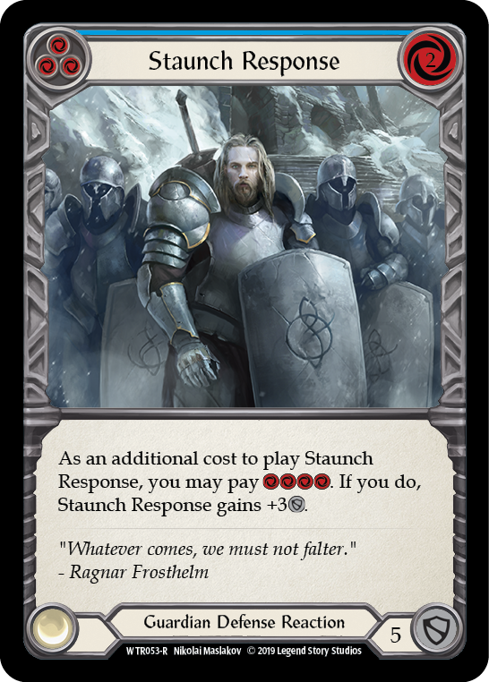 Staunch Response (Blue) - Flesh and Blood TCG - MoxLand