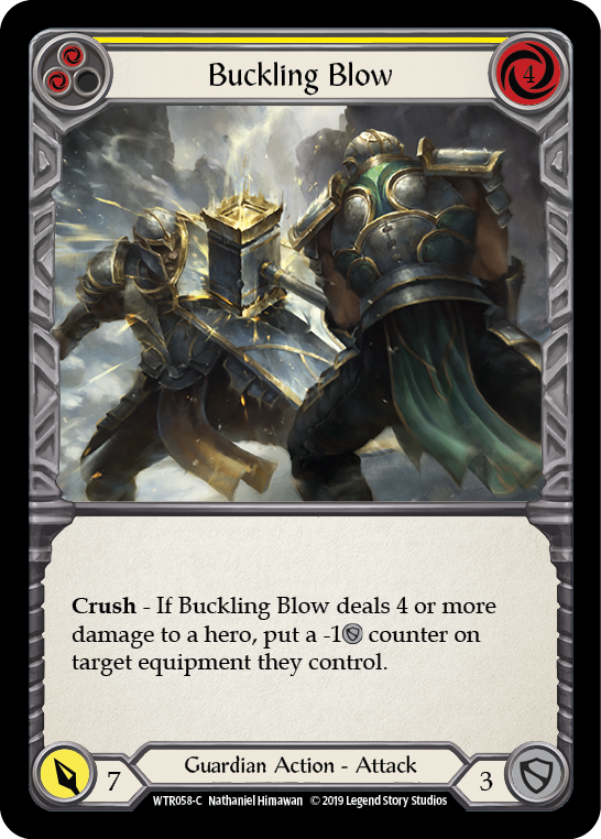 Buckling Blow (Yellow) - Flesh and Blood TCG - MoxLand