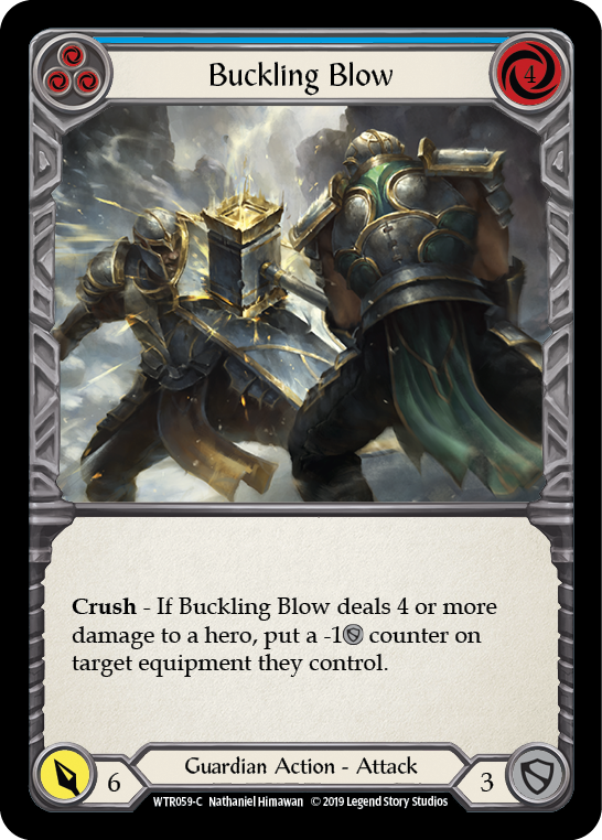 Buckling Blow (Blue) - Flesh and Blood TCG - MoxLand