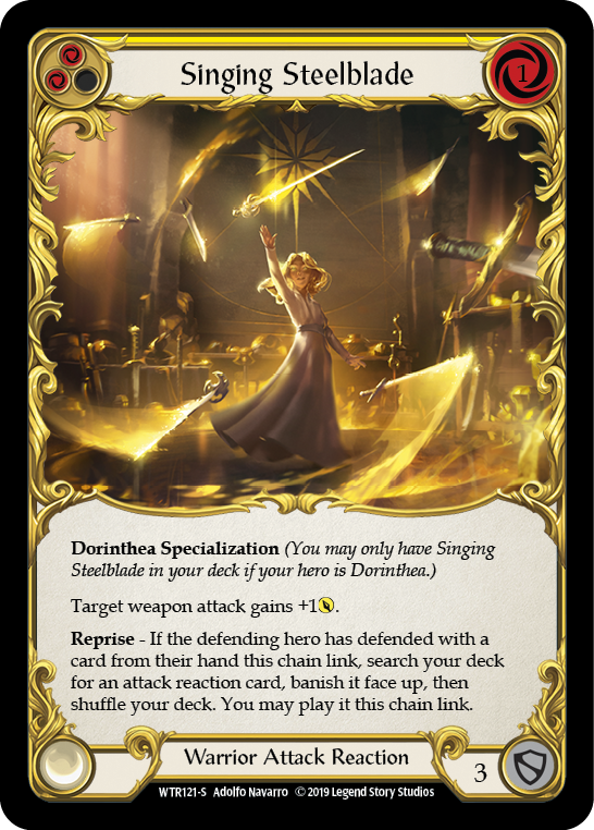 Singing Steelblade (Yellow) - Flesh and Blood TCG - MoxLand