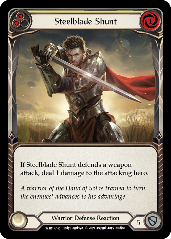 Steelblade Shunt (Yellow) - Flesh and Blood TCG - MoxLand