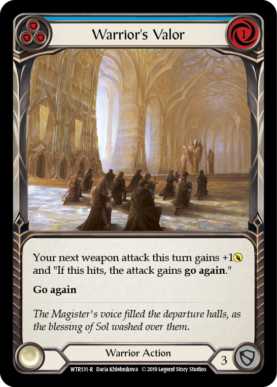 Warrior's Valor (Blue) - Flesh and Blood TCG - MoxLand