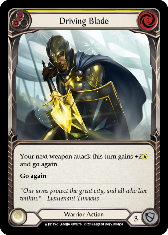 Driving Blade (Yellow) - Flesh and Blood TCG - MoxLand