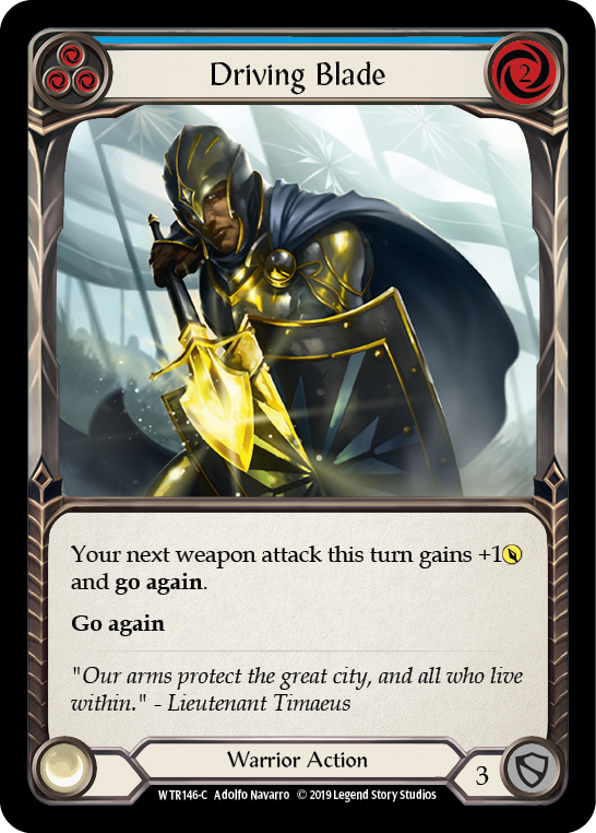 Driving Blade (Blue) - Flesh and Blood TCG - MoxLand