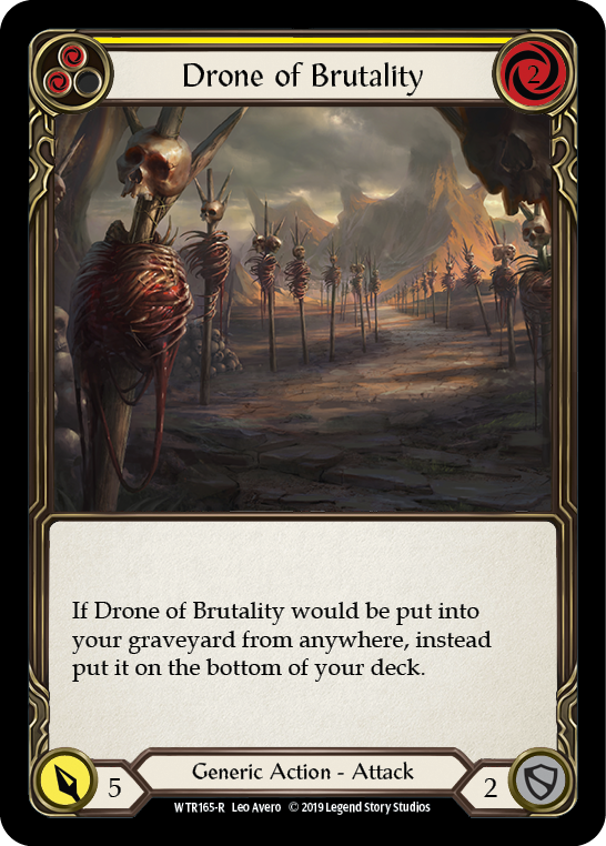 Drone of Brutality (Yellow) - Flesh and Blood TCG - MoxLand