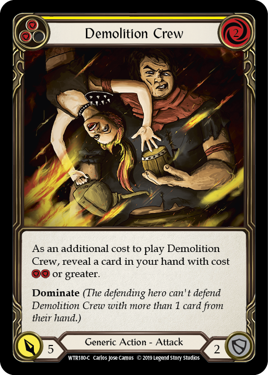 Demolition Crew (Yellow) - Flesh and Blood TCG - MoxLand
