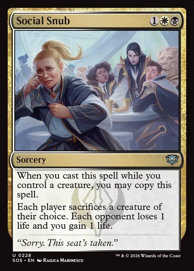 Social Snub - Magic: The Gathering - MoxLand