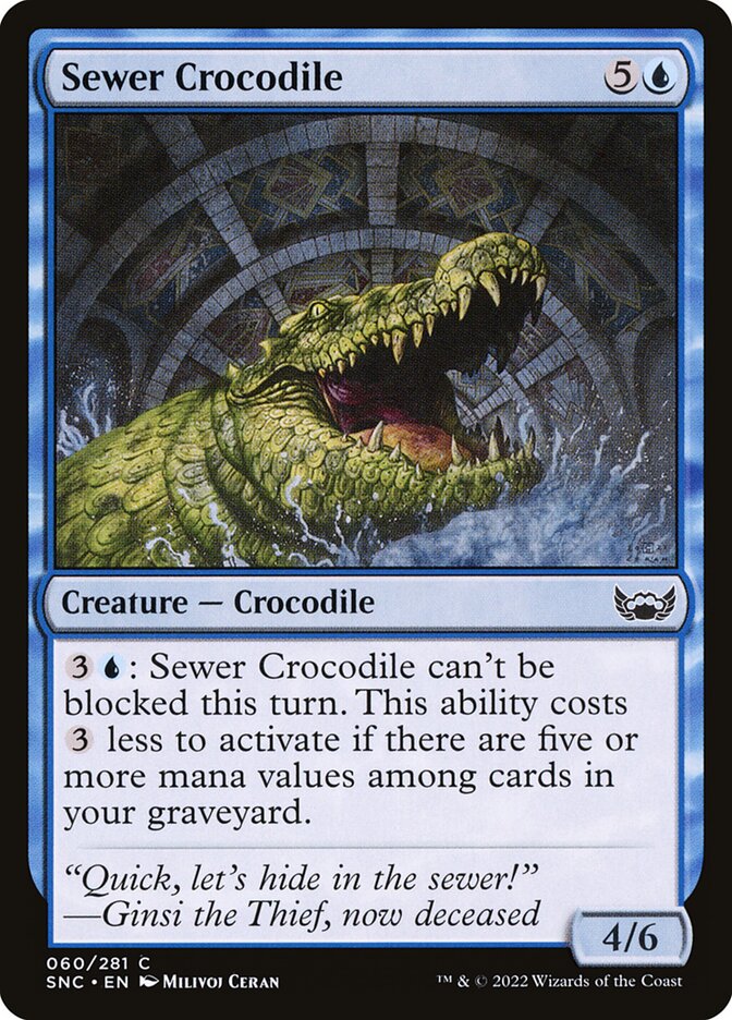 Crocodilo do Esgoto / Sewer Crocodile - Magic: The Gathering - MoxLand