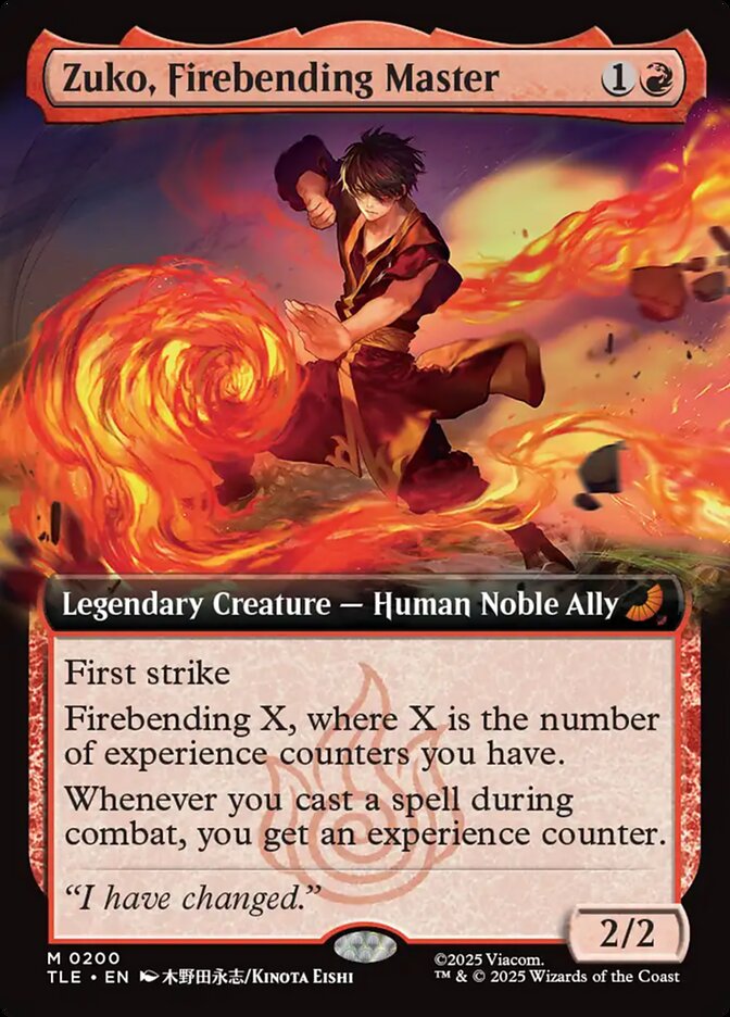 Zuko, Mestre da Dobra de Fogo / Zuko, Firebending Master - Magic: The Gathering - MoxLand