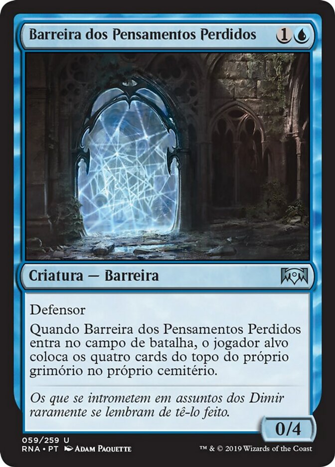 Barreira dos Pensamentos Perdidos / Wall of Lost Thoughts - Magic: The Gathering - MoxLand