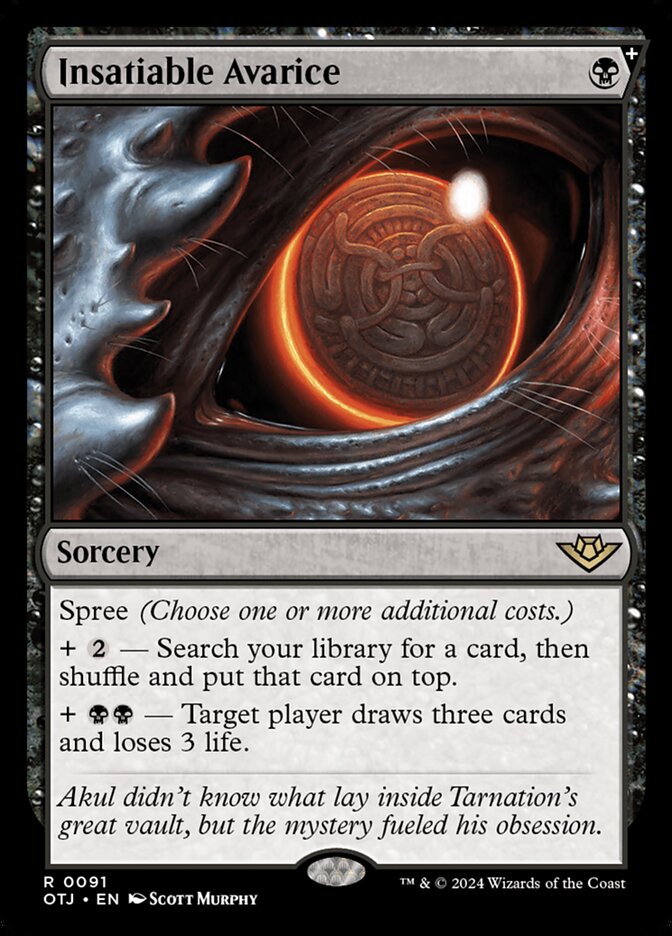 Avareza Insaciável / Insatiable Avarice - Magic: The Gathering - MoxLand