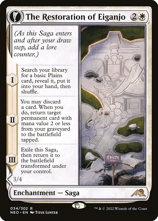 A Restauração de Eiganjo / The Restoration of Eiganjo - Magic: The Gathering - MoxLand
