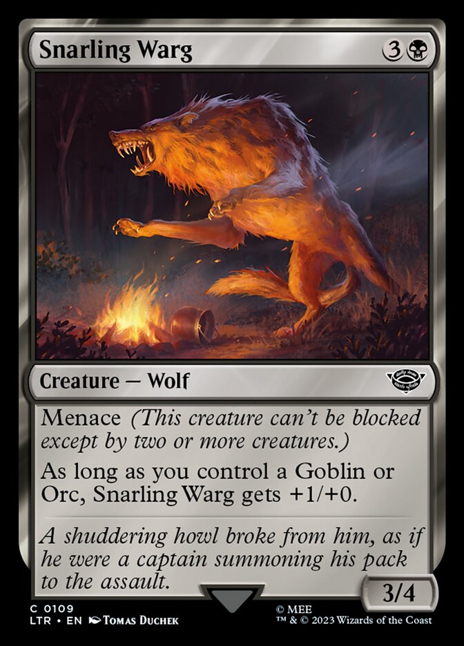 Warg Rosnador / Snarling Warg - Magic: The Gathering - MoxLand