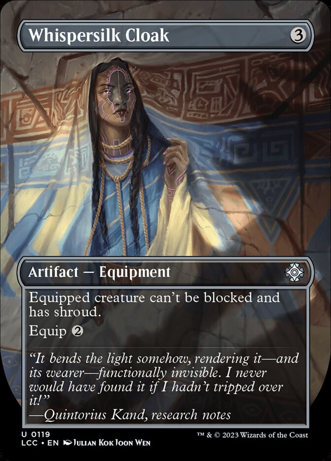 Manto de Seda Ruflante / Whispersilk Cloak - Magic: The Gathering - MoxLand
