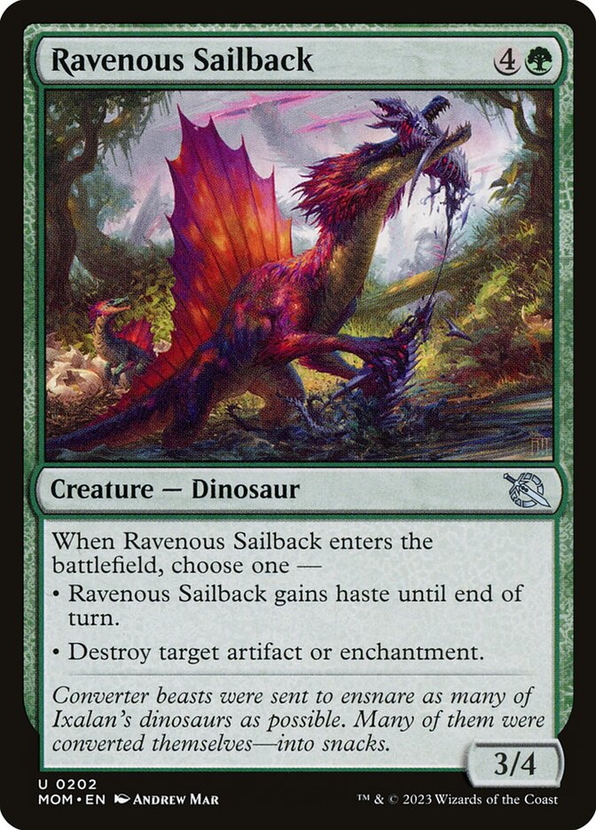 Dorsoveleiro Voraz / Ravenous Sailback - Magic: The Gathering - MoxLand