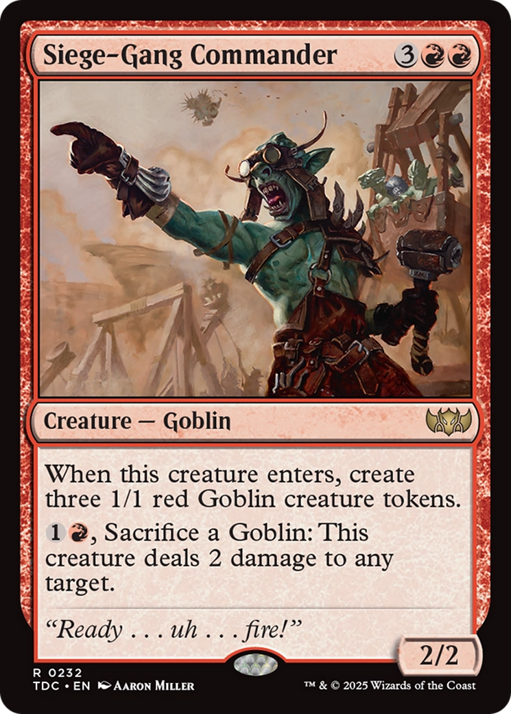 Comandante do Grupo de Cerco / Siege-Gang Commander - Magic: The Gathering - MoxLand