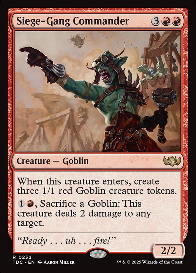 Comandante do Grupo de Cerco / Siege-Gang Commander - Magic: The Gathering - MoxLand